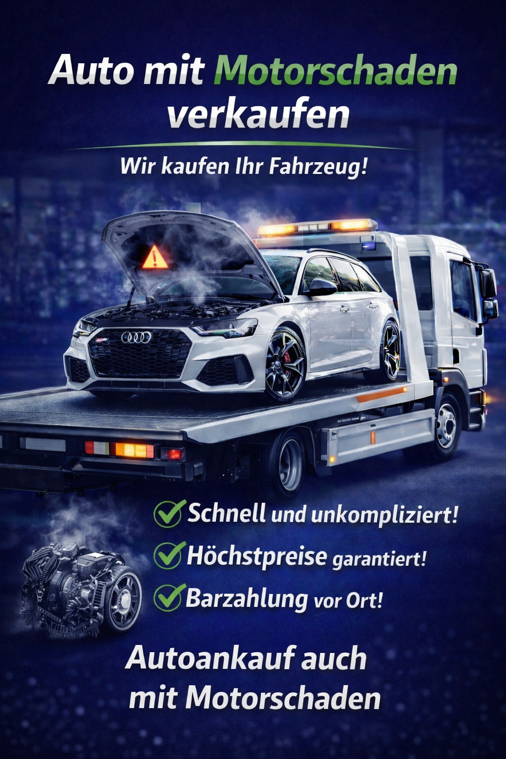 Auto mit Motorschaden verkaufen – AK Autos kauft Fahrzeuge mit Motorschaden schnell und fair