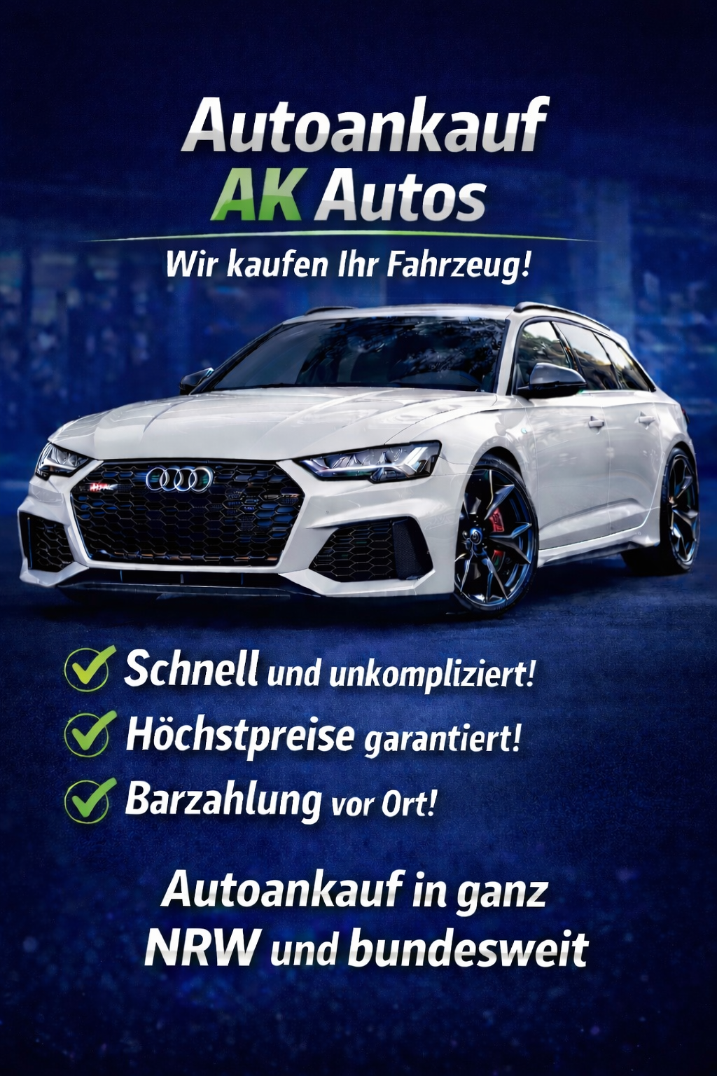 Autoankauf Köln, Bonn & bundesweit – AK Autos fair und transparent