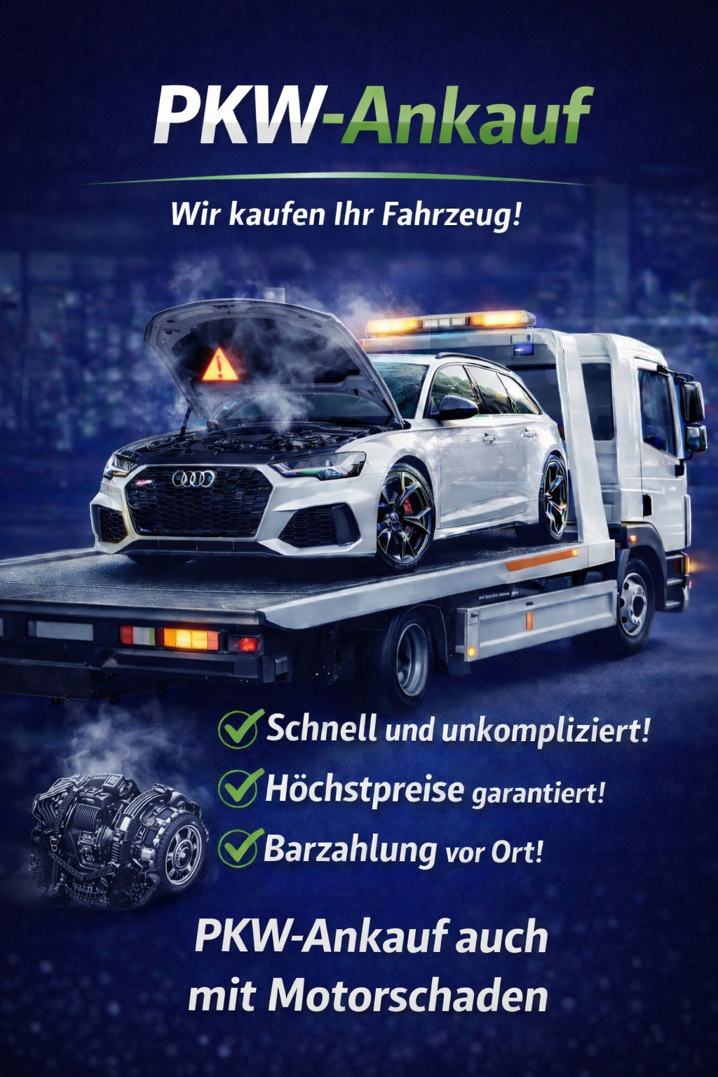 PKW Ankauf und Autoankauf in NRW – AK Autos kauft Fahrzeuge mit Motorschaden schnell und fair