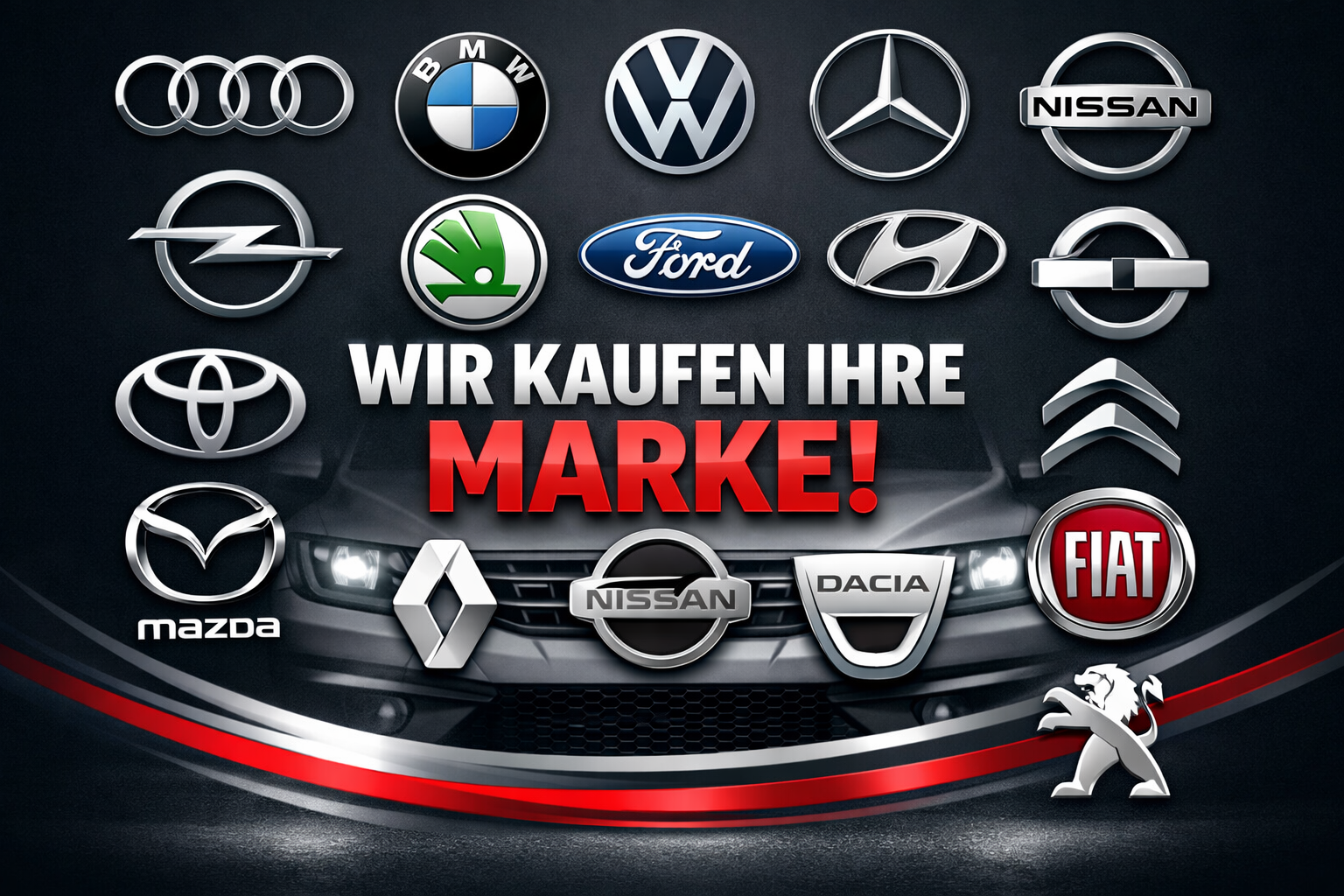Motorschaden Ankauf Marken – Audi BMW VW Mercedes Opel Ford Toyota Nissan Peugeot